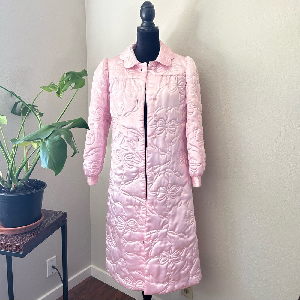 Vintage 50s Coquette Bow Puffer I. Magnin Coat - Picture 2 of 13